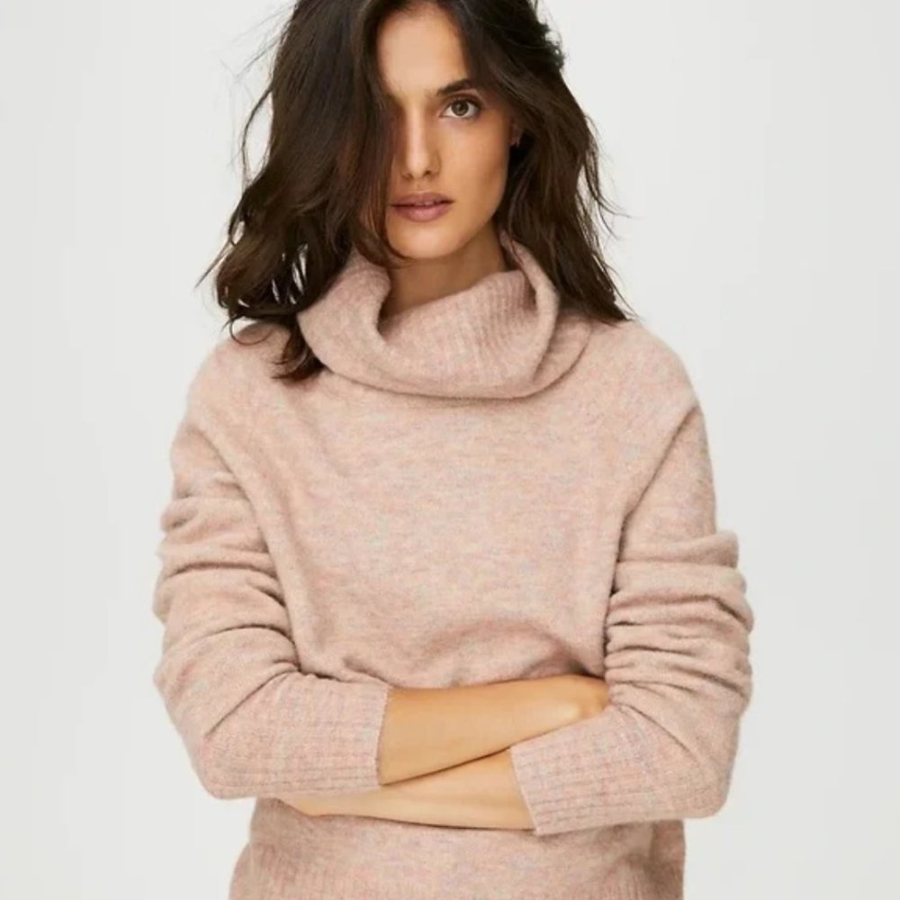 Aritzia The Group by Babaton Plutarch Sweater, pink - size XXS